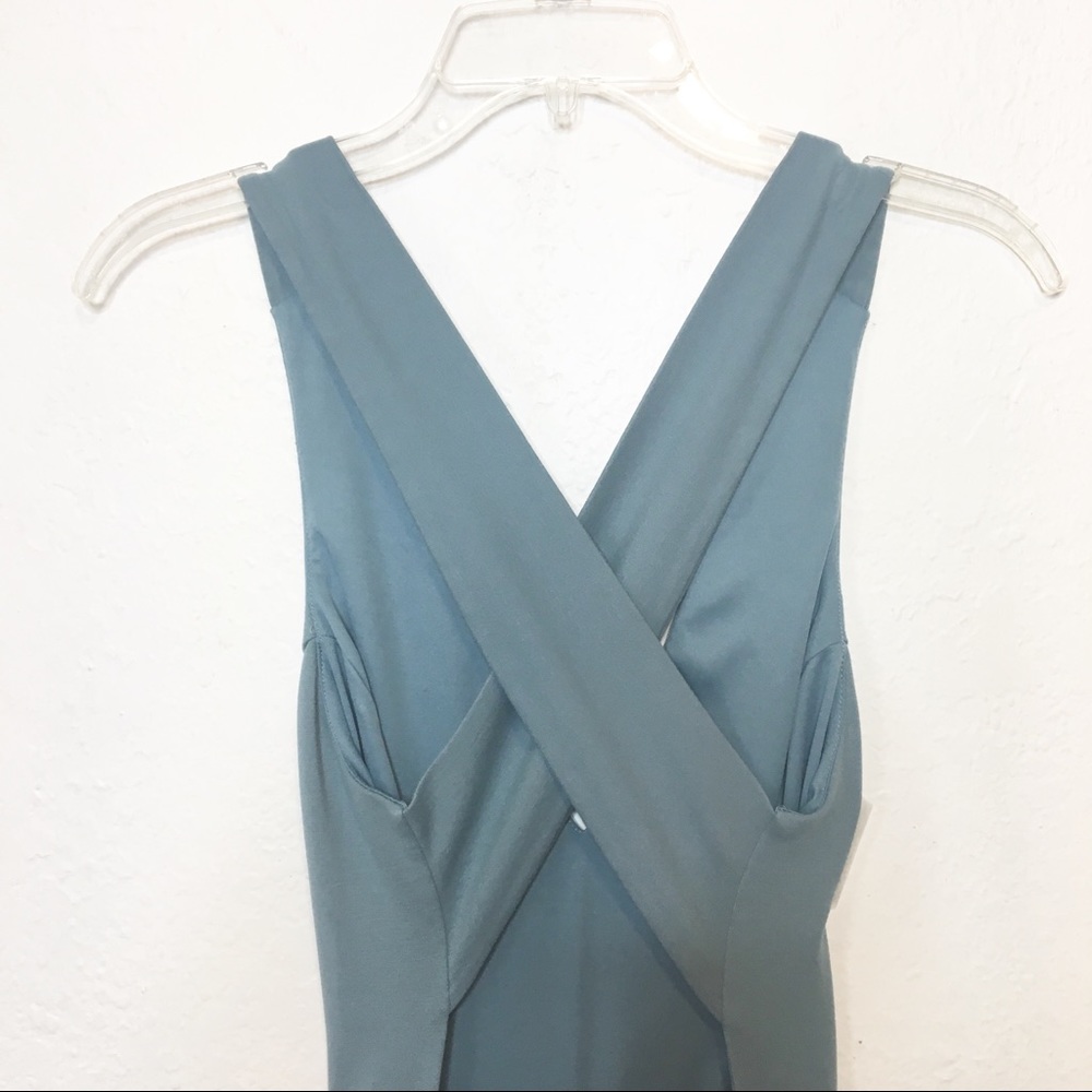 Socialite Cross Back Jumpsuit Blue SM MED LARGE - Picture 5 of 8